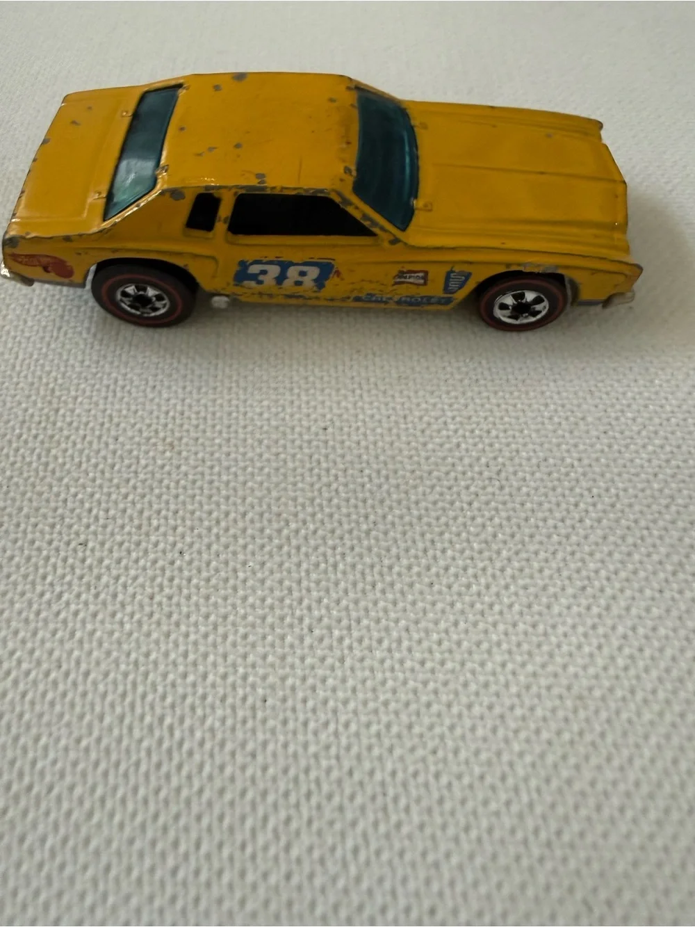 Vintage Hot Wheels Redline Chevy Monte Carlo Stocker Stock Car Yellow #38